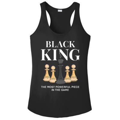 Black King The Most Powerful Piece In The Game Chess Ladies PosiCharge Competitor Racerback Tank