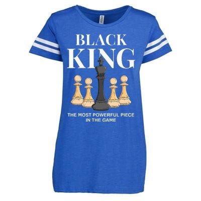 Black King The Most Powerful Piece In The Game Chess Enza Ladies Jersey Football T-Shirt