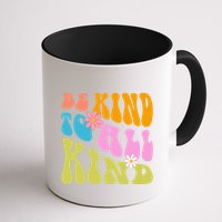 Be Kind To All Kind Colorful Retro Quote Mug