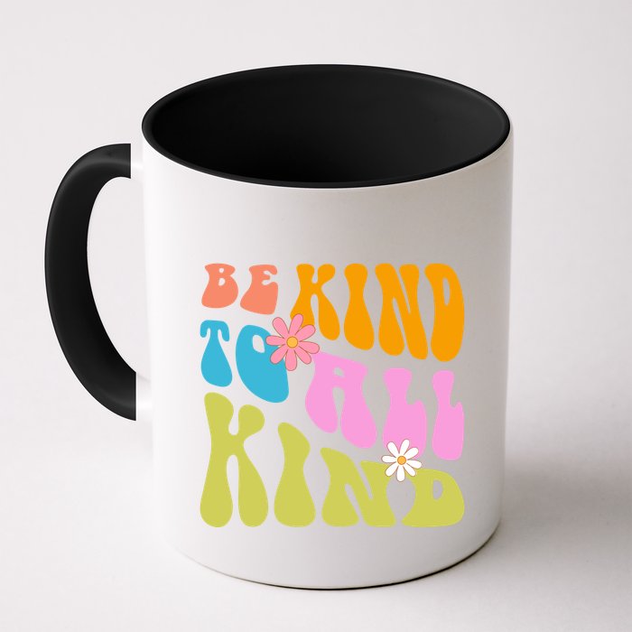 Be Kind To All Kind Colorful Retro Quote Mug