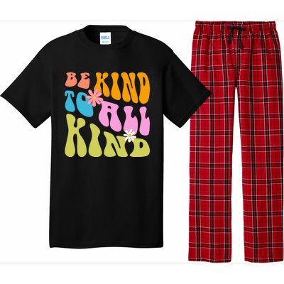 Be Kind To All Kind Colorful Retro Quote Pajama Set