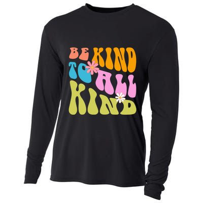 Be Kind To All Kind Colorful Retro Quote Cooling Performance Long Sleeve Crew