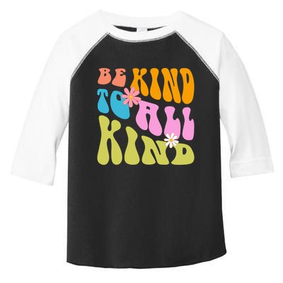 Be Kind To All Kind Colorful Retro Quote Toddler Fine Jersey T-Shirt