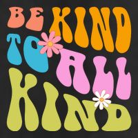 Be Kind To All Kind Colorful Retro Quote Golf Towel