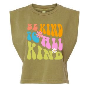 Be Kind To All Kind Colorful Retro Quote Garment-Dyed Women's Muscle Tee