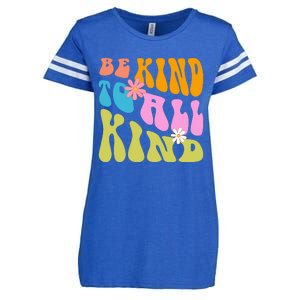 Be Kind To All Kind Colorful Retro Quote Enza Ladies Jersey Football T-Shirt