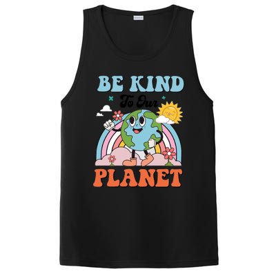 Be Kind To Our Planet Save The Earth Earth Day Environtal Funny Gift PosiCharge Competitor Tank