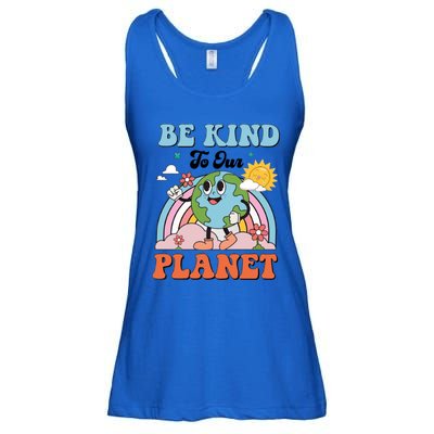 Be Kind To Our Planet Save The Earth Earth Day Environtal Funny Gift Ladies Essential Flowy Tank