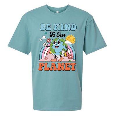 Be Kind To Our Planet Save The Earth Earth Day Environtal Funny Gift Sueded Cloud Jersey T-Shirt