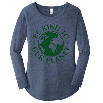 Be Kind To Our Planet Gift Women's Perfect Tri Tunic Long Sleeve Shirt