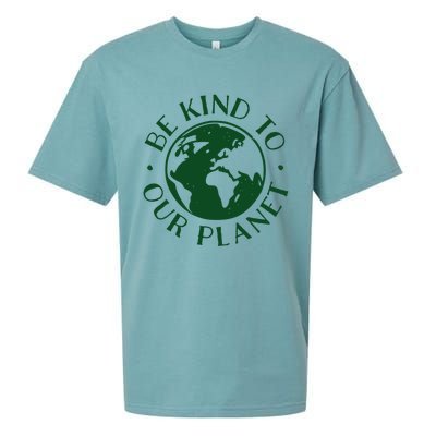 Be Kind To Our Planet Gift Sueded Cloud Jersey T-Shirt