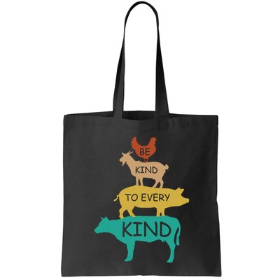 Be Kind To Every Kind Retro Vintage Funny Vegetarian Vegan Bag