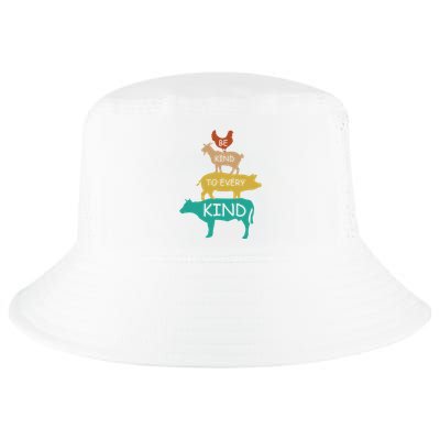 Be Kind To Every Kind Retro Vintage Funny Vegetarian Vegan Cool Comfort Performance Bucket Hat