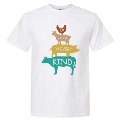 Be Kind To Every Kind Retro Vintage Funny Vegetarian Vegan Garment-Dyed Heavyweight T-Shirt