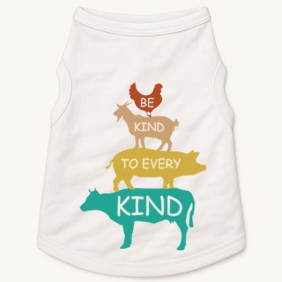 Be Kind To Every Kind Retro Vintage Funny Vegetarian Vegan Doggie Tank