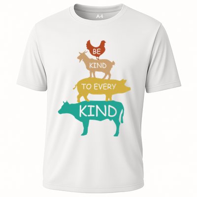 Be Kind To Every Kind Retro Vintage Funny Vegetarian Vegan Performance Shirt