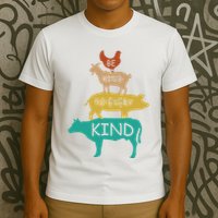 Be Kind To Every Kind Retro Vintage Funny Vegetarian Vegan T-Shirt