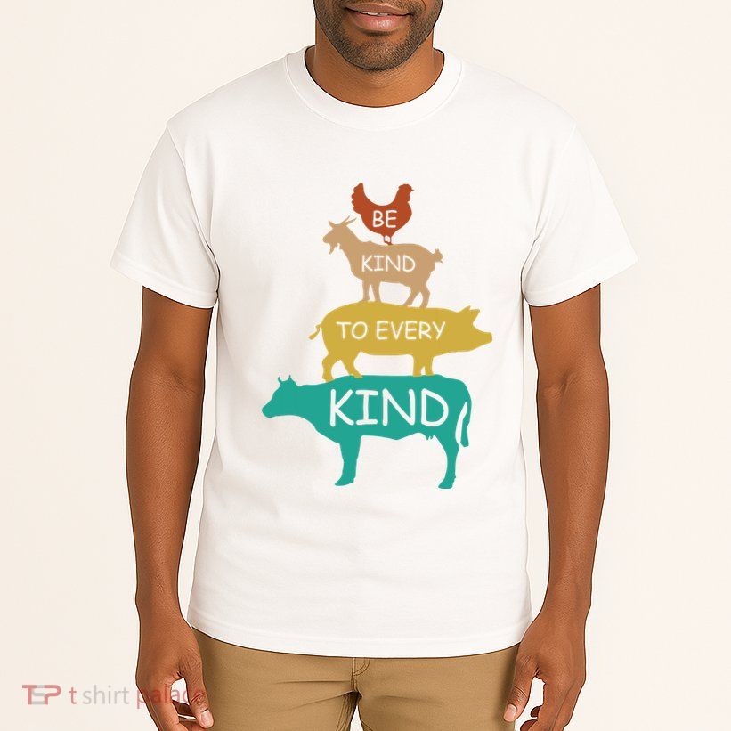 Be Kind To Every Kind Retro Vintage Funny Vegetarian Vegan Tall T-Shirt