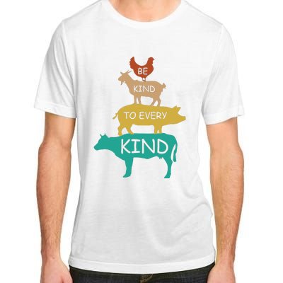 Be Kind To Every Kind Retro Vintage Funny Vegetarian Vegan Adult ChromaSoft Performance T-Shirt