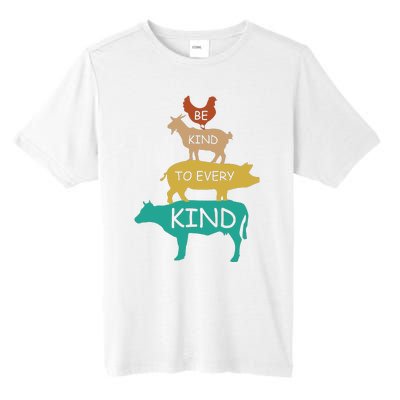 Be Kind To Every Kind Retro Vintage Funny Vegetarian Vegan Tall Fusion ChromaSoft Performance T-Shirt