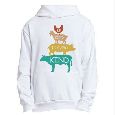 Be Kind To Every Kind Retro Vintage Funny Vegetarian Vegan Urban Pullover Hoodie