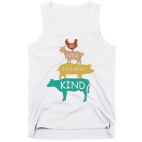 Be Kind To Every Kind Retro Vintage Funny Vegetarian Vegan Tank Top