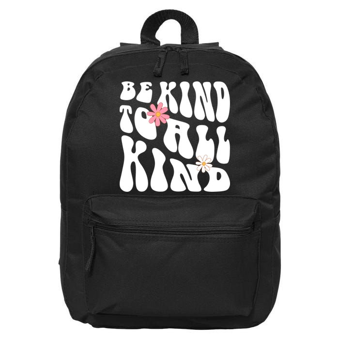 Be Kind To All Kind Retro Quote 16 in Basic Backpack