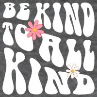 Be Kind To All Kind Retro Quote 7 Panel Mesh Trucker Snapback Hat