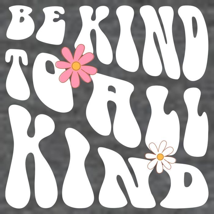 Be Kind To All Kind Retro Quote Flexfit Unipanel Trucker Cap