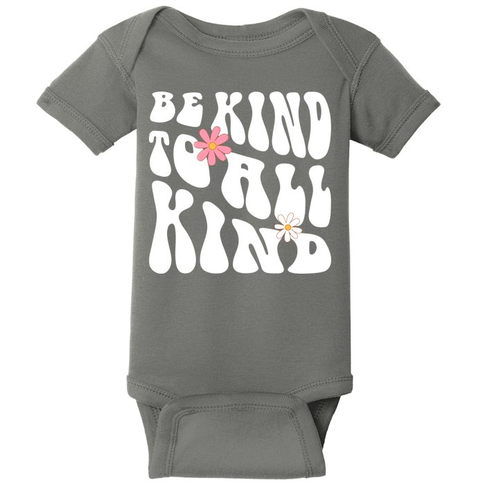 Be Kind To All Kind Retro Quote Baby Bodysuit