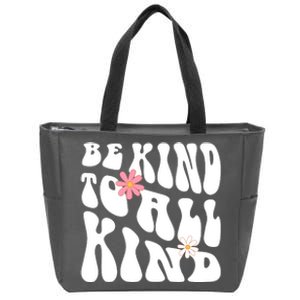 Be Kind To All Kind Retro Quote Zip Tote Bag