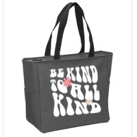 Be Kind To All Kind Retro Quote Zip Tote Bag