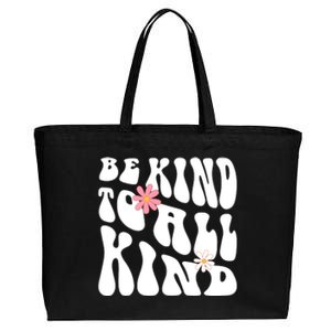 Be Kind To All Kind Retro Quote Cotton Canvas Jumbo Tote