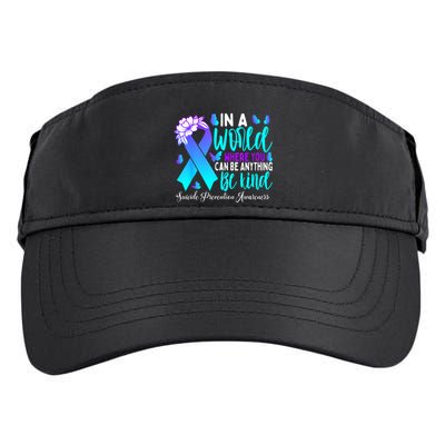 Be Kind Teal Purple Ribbon Suicide Prevention Awareness Adult Drive Performance Visor