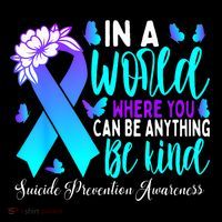 Be Kind Teal Purple Ribbon Suicide Prevention Awareness Flatbill Hat