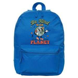 Be Kind To Our Planet Cute Groovy Earth Day Environtal Cute Gift 16 in Basic Backpack