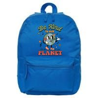 Be Kind To Our Planet Cute Groovy Earth Day Environtal Cute Gift 16 in Basic Backpack