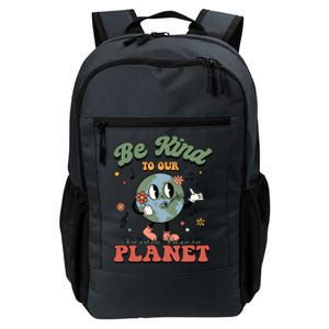 Be Kind To Our Planet Cute Groovy Earth Day Environtal Cute Gift Daily Commute Backpack