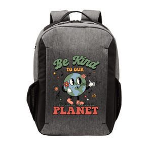 Be Kind To Our Planet Cute Groovy Earth Day Environtal Cute Gift Vector Backpack