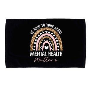 Be Kind To Your Mind Tal Health Matters Awareness Rainbow Cute Gift Microfiber Hand Towel