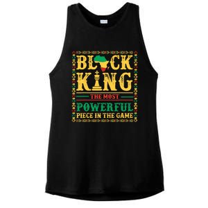 Black King The Most Powerful Piece In The Game Black History Ladies PosiCharge Tri-Blend Wicking Tank