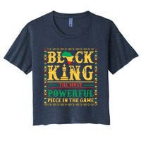 Black King The Most Powerful Piece In The Game Black History Women's Crop Top Tee