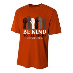 Be Kind To All Kinds Unity Day Kindness Orange Performance Sprint T-Shirt