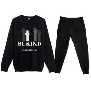 Be Kind To All Kinds Unity Day Kindness Orange Premium Crewneck Sweatsuit Set