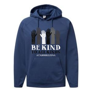 Be Kind To All Kinds Unity Day Kindness Orange Performance Fleece Hoodie