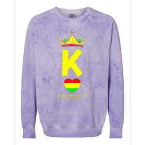 Black King The Most Powerful Piece In The Game Juneteenth Colorblast Crewneck Sweatshirt