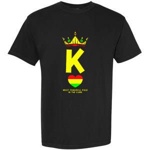 Black King The Most Powerful Piece In The Game Juneteenth Garment-Dyed Heavyweight T-Shirt