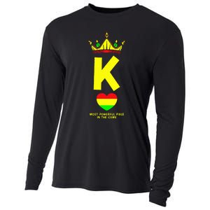 Black King The Most Powerful Piece In The Game Juneteenth Cooling Performance Long Sleeve Crew