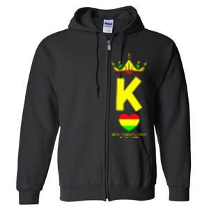 Black King The Most Powerful Piece In The Game Juneteenth Full Zip Hoodie