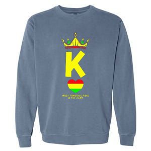 Black King The Most Powerful Piece In The Game Juneteenth Garment-Dyed Sweatshirt